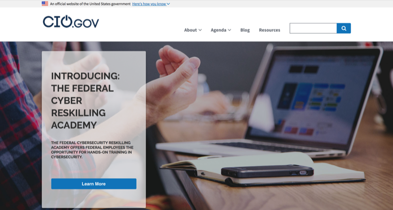 Screenshot of CIO.gov